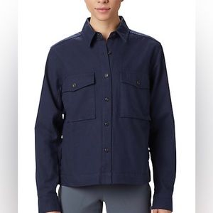 Mountain Hardwear, shirt jacket/“shacket”; navy blue, small, women’s